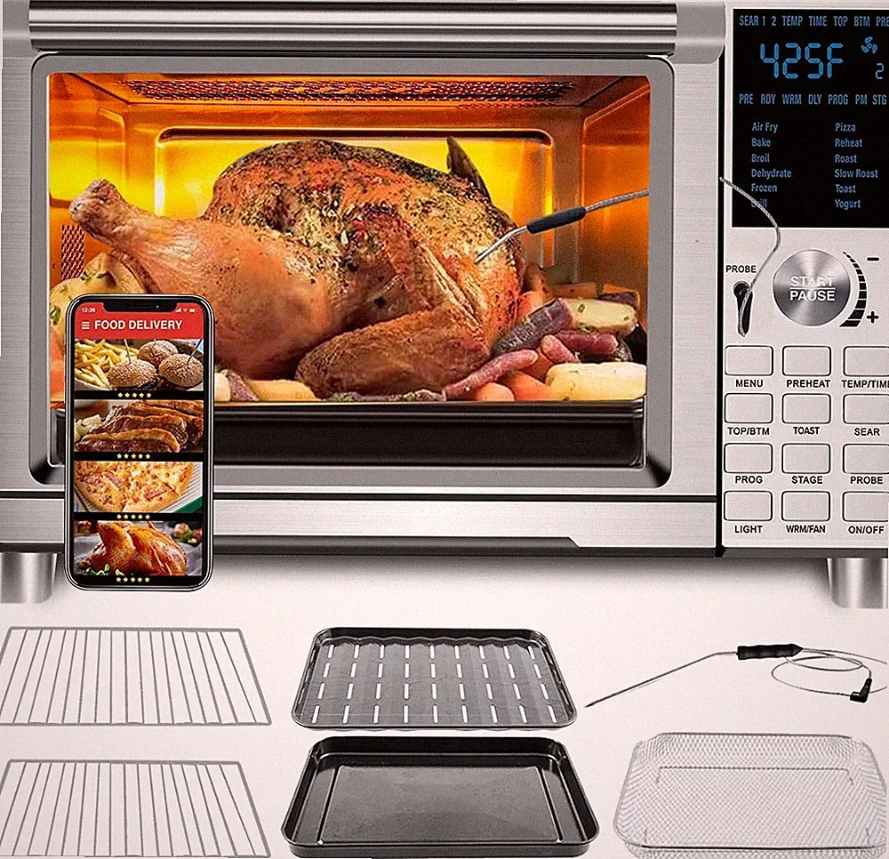 Bravo Air Fryer Toaster Smart Oven, 12-in-1 Countertop Convection, 30-QT XL C...
