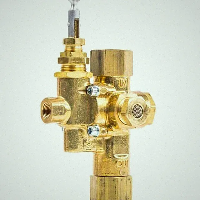 Compact 4x4 Brass Unloader Valve with Adjustable Pressure and Muffler Included
