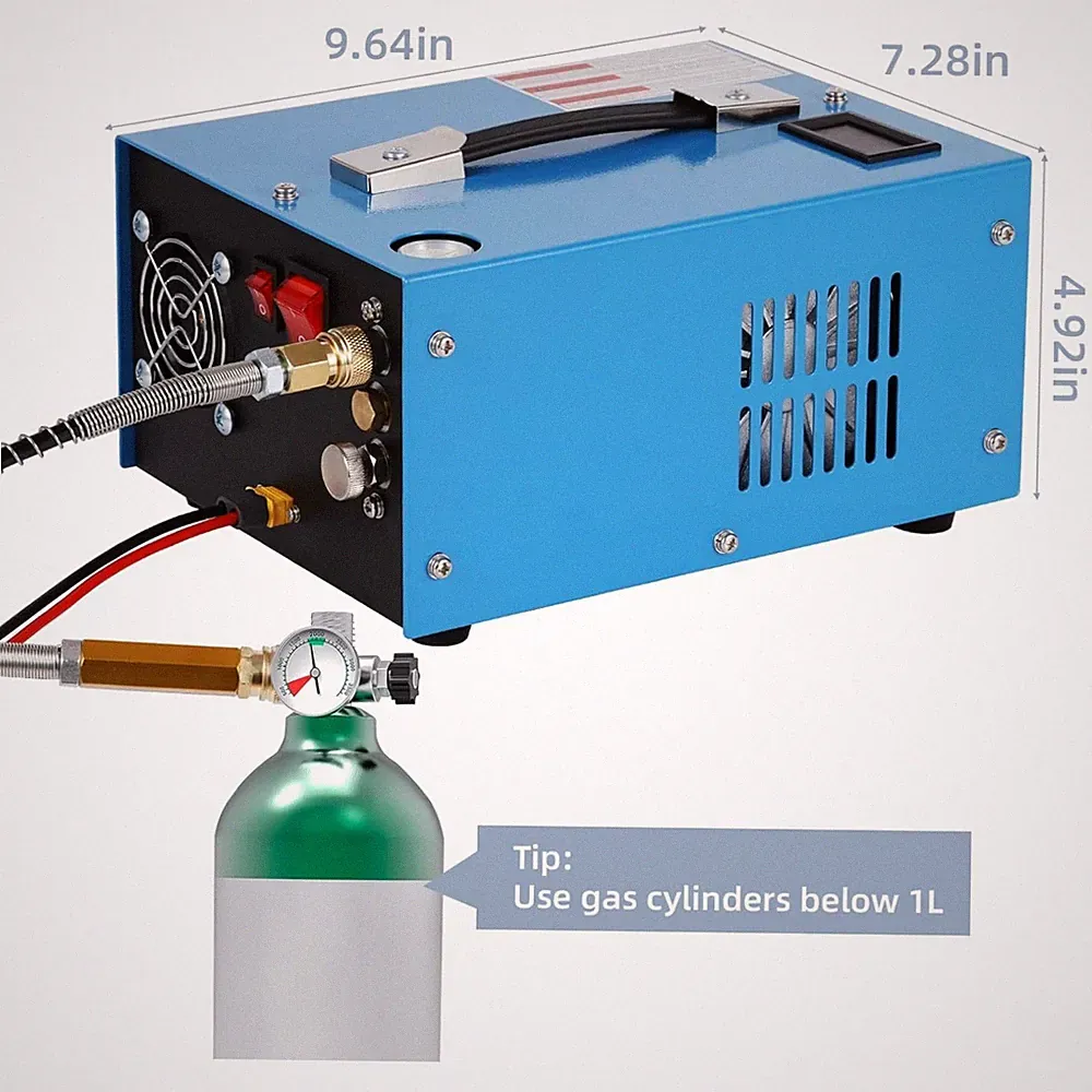 Compact Paintball Airgun Compressor, 4500 Psi, Fast Fill#