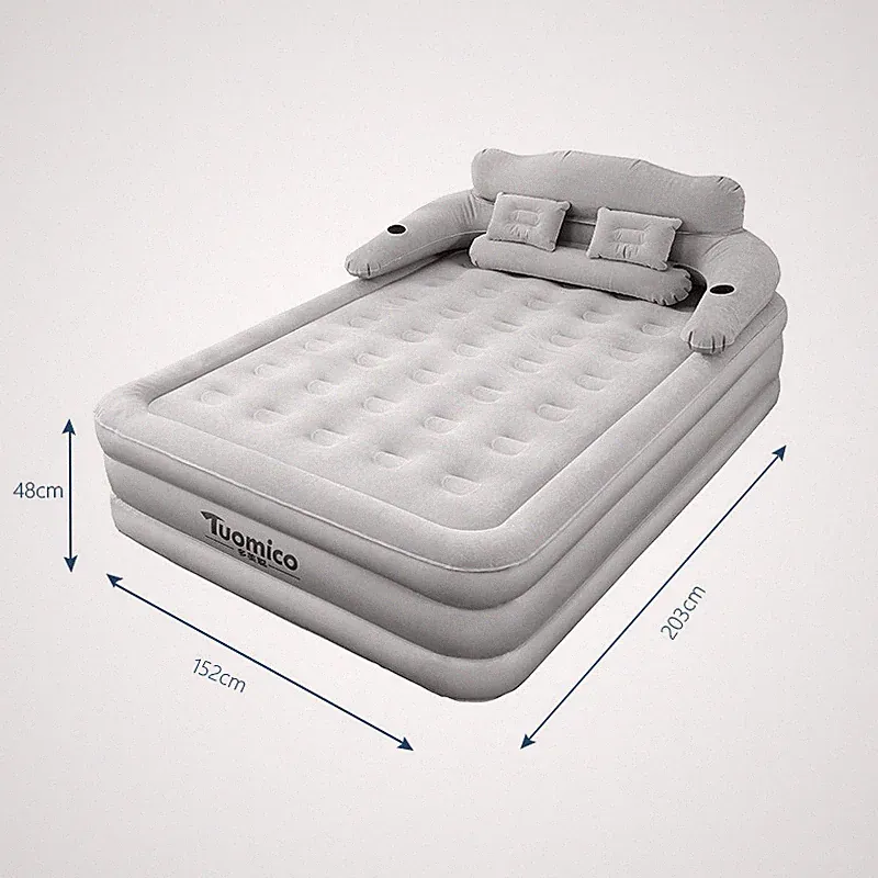 Inflatable Air Mattress King Size with Electric Pump & Built-in Pillow Blow Up