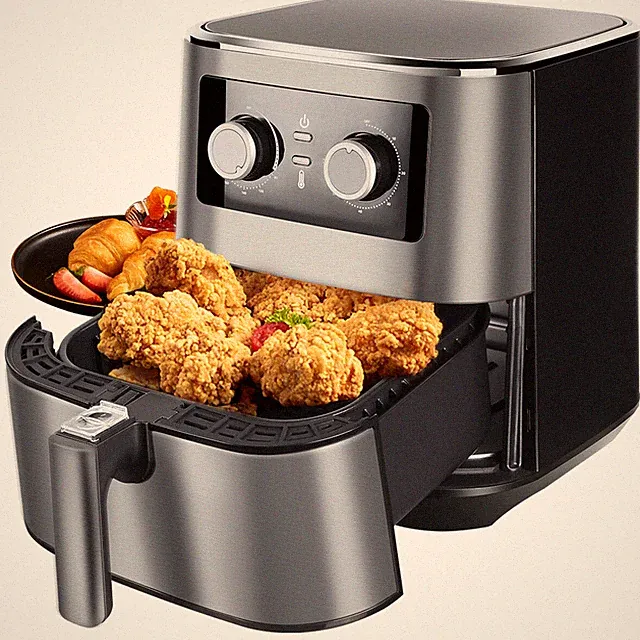 Large Air Fryer 5.8QT Oil Free Timer Non-Stick Cooking Fryer Dishwasher-Safe
