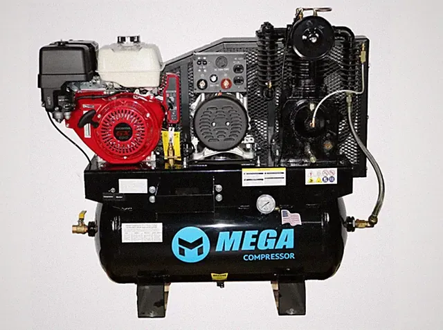 MEGA Compressor 13 HP 30 Gal 175 Max PSI Two-Stage Truck Mount Gas 3-In-1 Recipr