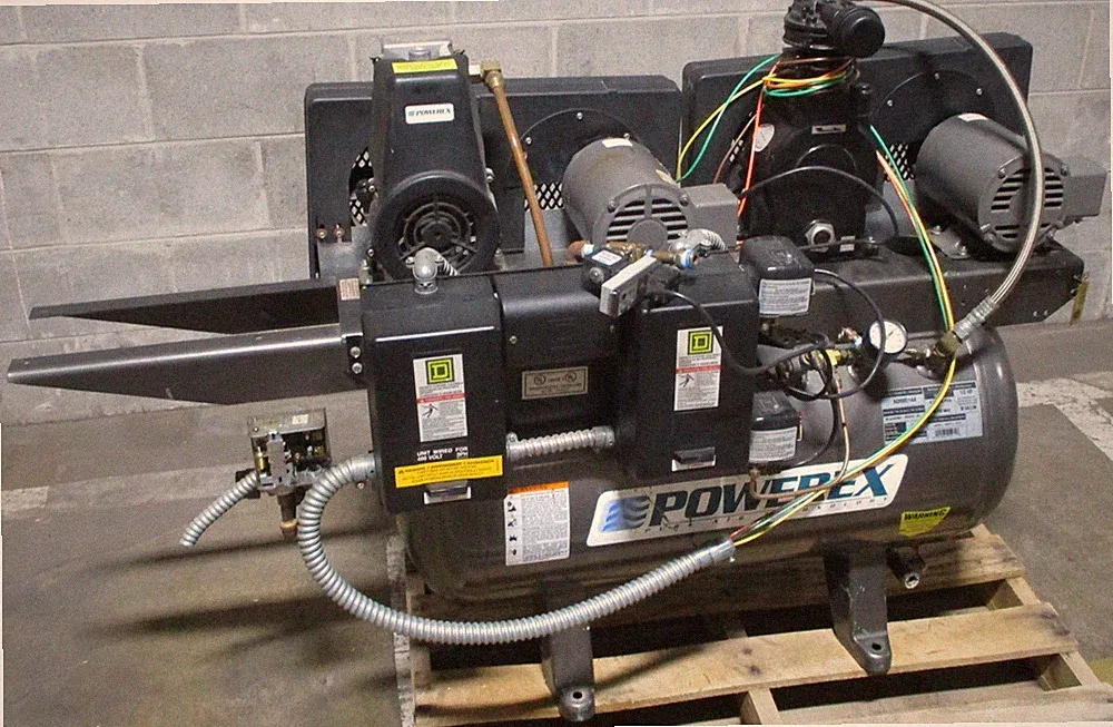 Powerex Air Compressor 90 PSI / 4 CFM AD005144 Dual 1/2 HP Duplex 30 Gallon